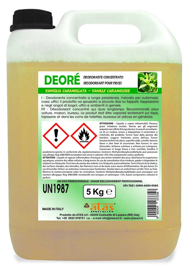 DEORE DEOAMBIENTI CONCENTRATO 
 VAN. CARAMELLATA - CAN 5 KG